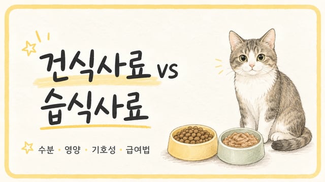 고양이 건식사료와 습식사료 차이 비교